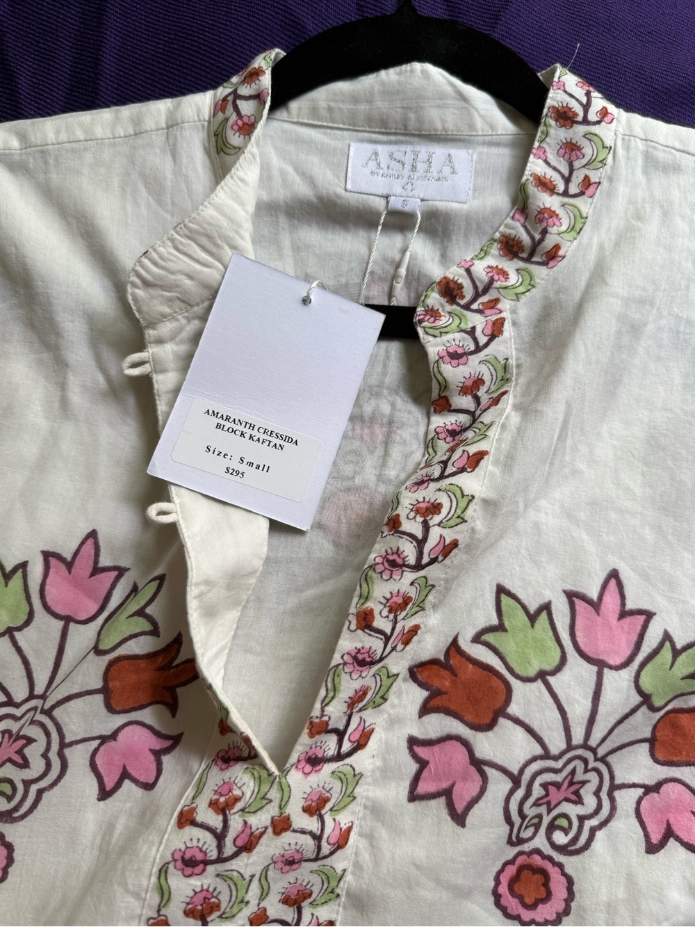 ASHA White Floral Embroidered Long Sleeve Maxi Dress - Picture 6 of 8